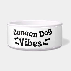 Canaan Dog Vibes Ceramic Dog Bowl