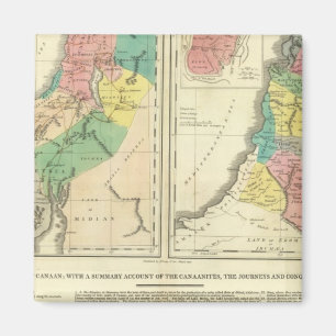 Canaan - Israel Atlas Map Magnet
