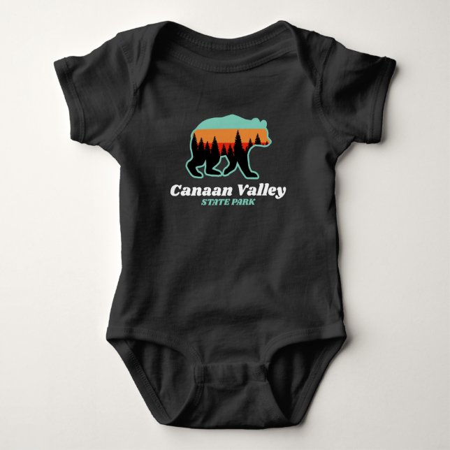 Canaan Valley Resort State Park West Virginia Bear Baby Bodysuit (Front)