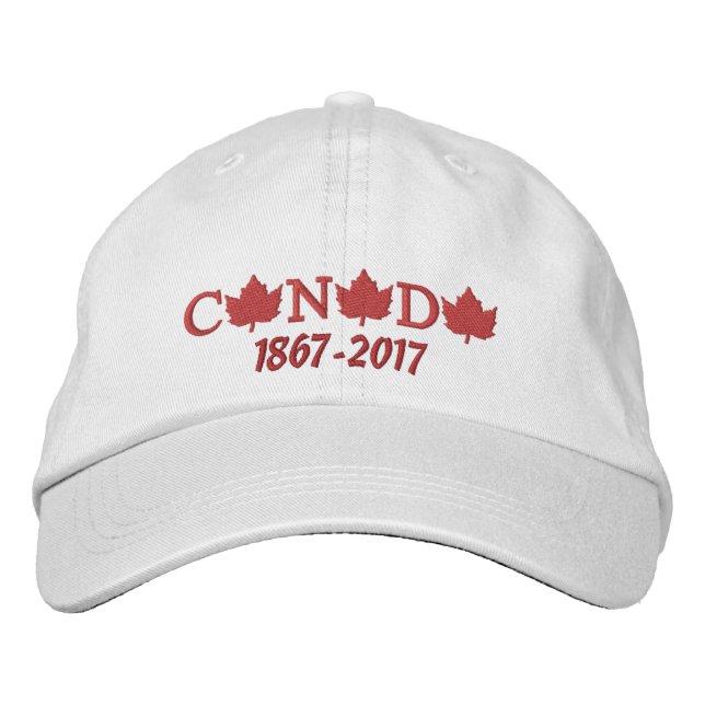 Canada 150 Embroidered Baseball Cap (Front)