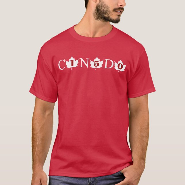 Canada 150 T-shirt (Front & Back Design) (Front)
