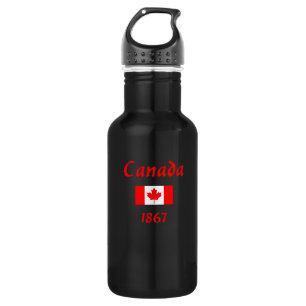 Canada 1867 Old Balthazar Font Flag Dark Colour 532 Ml Water Bottle