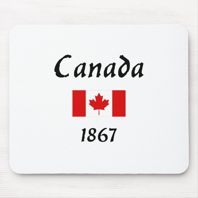 Canada 1867 Old Balthazar Font Flag Light-Colour Mouse Pad (Front)