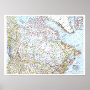 " Canada: 1961 Classic MAP ... Poster