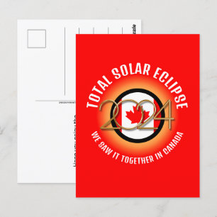 Canada 2024 TOTAL SOLAR ECLIPSE Postcard