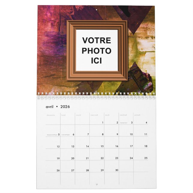 Canada 2026 French Language Calendar Insert Photo  (Apr 2026)