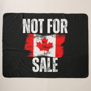 Canada 51st State Not for Sale Canadian Pride Sherpa Blanket
