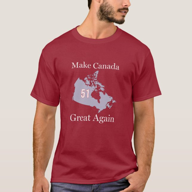 Canada 51st State Novelty Gift | Funny Political  T-Shirt (Front)