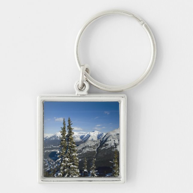 Canada, Alberta, Banff. Views of the Bow Valley Key Ring (Front)