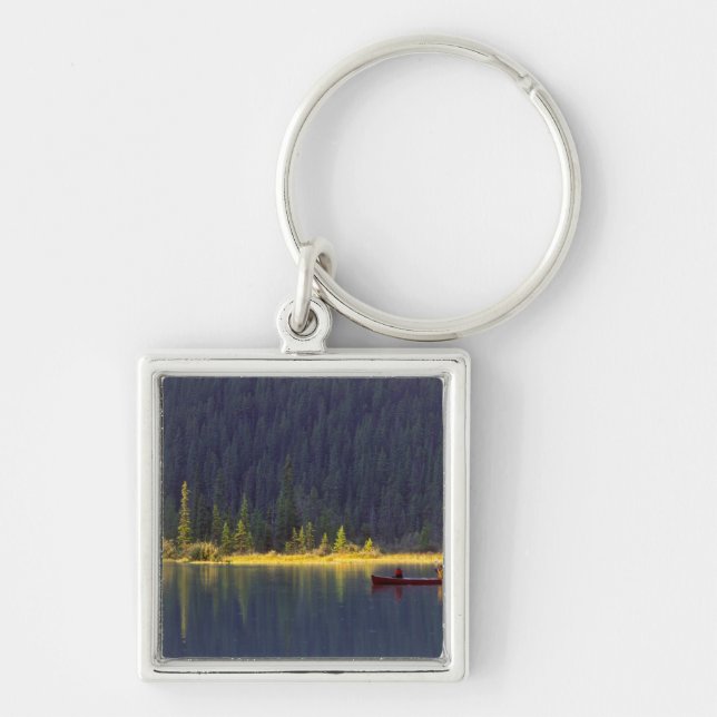 Canada, Alberta, Baniff National Park. Two boys Key Ring (Front)