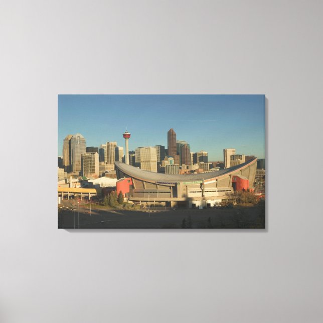 Canada, Alberta, Calgary: City Skyline from 3 Canvas Print (Front)
