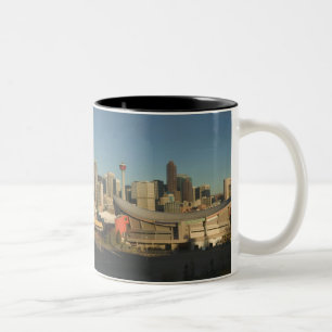 Canada, Alberta, Calgary: City Skyline from 3 Two-Tone Coffee Mug
