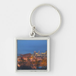 Canada, Alberta, Calgary: City Skyline from 4 Key Ring
