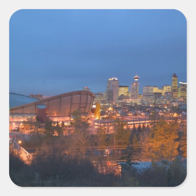 Canada, Alberta, Calgary: City Skyline from 4 Square Sticker (Front)