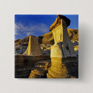 Canada, Alberta, Drumheller. Hoodoos. 15 Cm Square Badge
