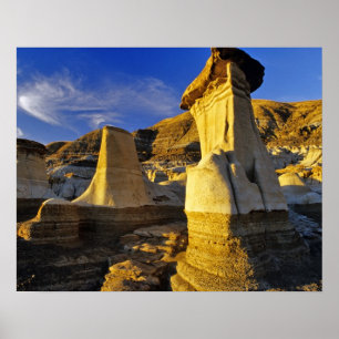 Canada, Alberta, Drumheller. Hoodoos. Poster