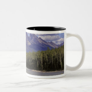 Canada, Alberta, Jasper National Park. Large Two-Tone Coffee Mug