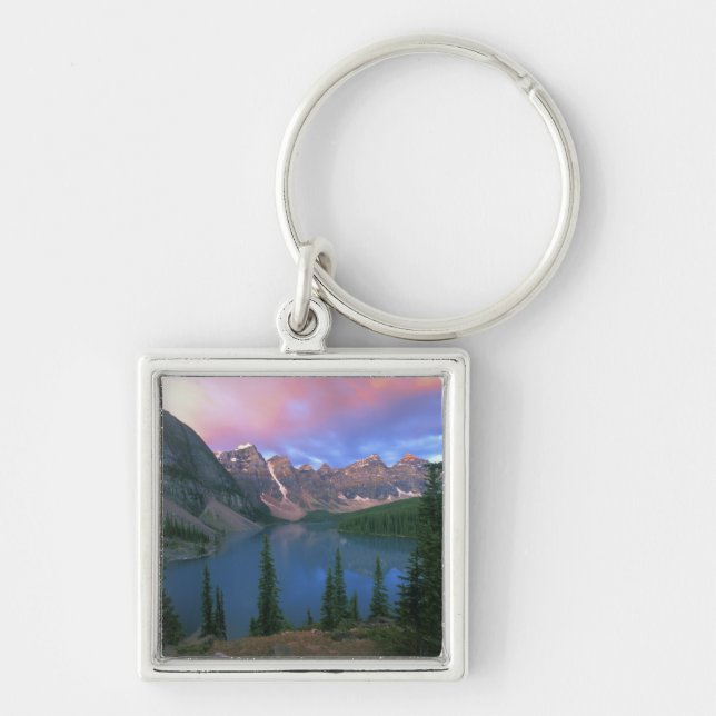 Canada, Alberta, Lake Moraine at Dawn, Banff Key Ring (Front)