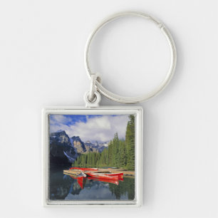 Canada, Alberta, Moraine Lake. The glassy Key Ring