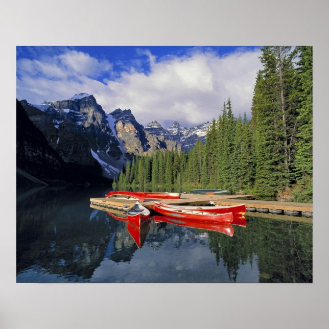 Canada, Alberta, Moraine Lake. The glassy Poster (Front)