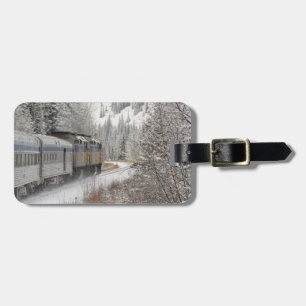 Canada, Alberta. VIA Rail Snow Train between Luggage Tag