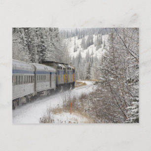 Canada, Alberta. VIA Rail Snow Train between Postcard