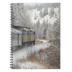 Canada, Alberta. VIA Rail Snow Train between Spiral Notebook