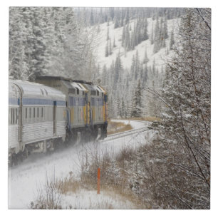 Canada, Alberta. VIA Rail Snow Train between Tile