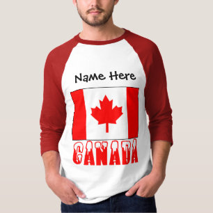 Canada and Canadian Flag Personalised T-Shirt