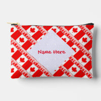 Canada and Canadian Flag Tiled Red Personalisation