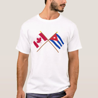 Canada and Cuba Crossed Flags T-Shirt