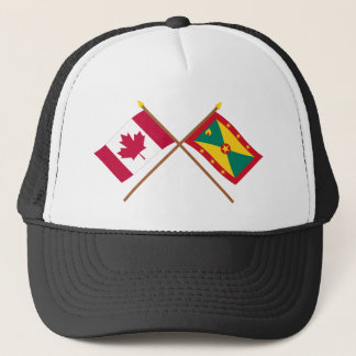 Canada and Grenada Crossed Flags Trucker Hat