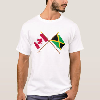 Canada and Jamaica Crossed Flags T-Shirt