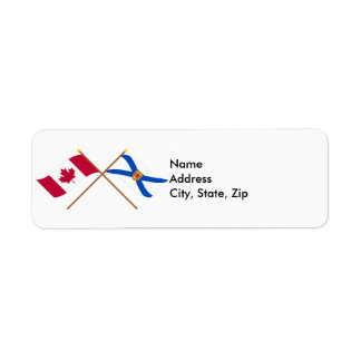 Canada and Nova Scotia Crossed Flags