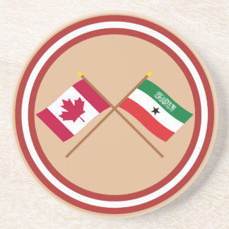 Canada and Somaliland Crossed Flags Coaster