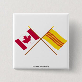 Canada and South Vietnam Crossed Flags 15 Cm Square Badge