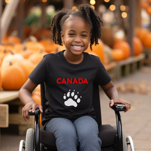 Canada Animal Paw Foot Print Color T-Shirt