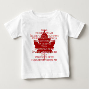 Canada Anthem Baby Shirt Personalised Baby Shirt