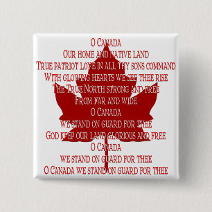 Canada Anthem Button Canada Souvenirs Canada Gift