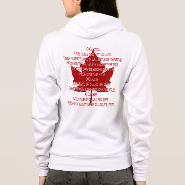 Canada Anthem Hoodie Shirt Souvenir Canada Shirt (Back)