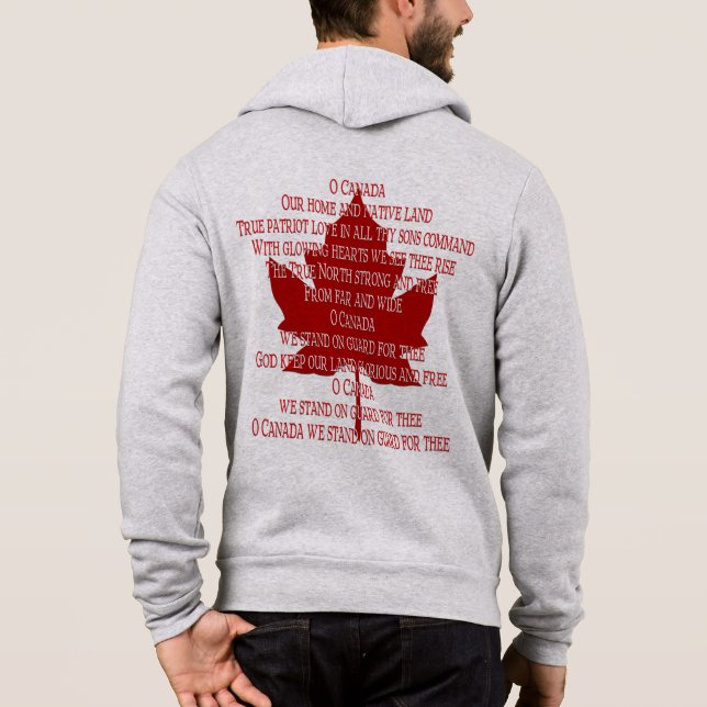 Canada Anthem Jacket Canada Souvenir Sport Jacket Hoodie (Back)