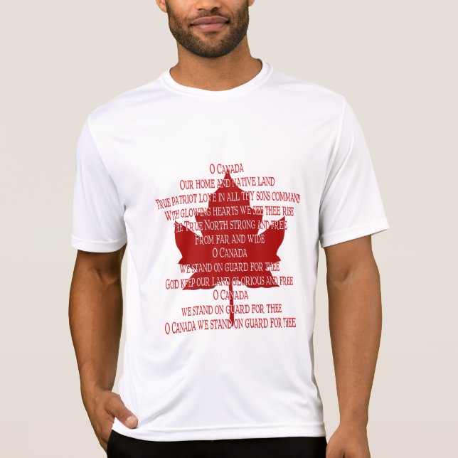 Canada Anthem Jersey T-shirt Souvenir Canada Shirt (Front)