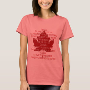 Canada Anthem Organic T-shirt Canada Shirt