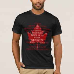 Canada Anthem T-Shirt Gifts Souvenir Canada Shirt
