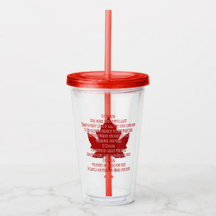 Canada Anthem Tumbler Personalised Canada Gifts