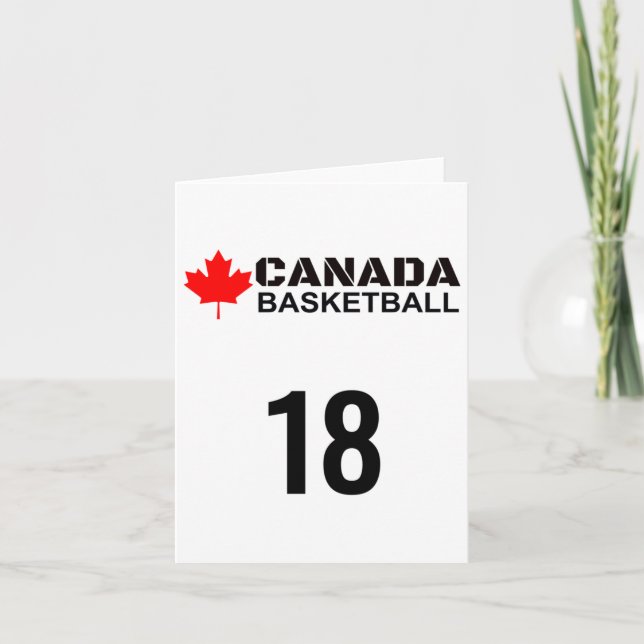 Canada Basketball Number 18 Design Gift Idea  Card (Front)