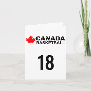 Canada Basketball Number 18 Design Gift Idea Card
