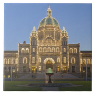 Canada, BC, Victoria, BC Legislature Building at Tile