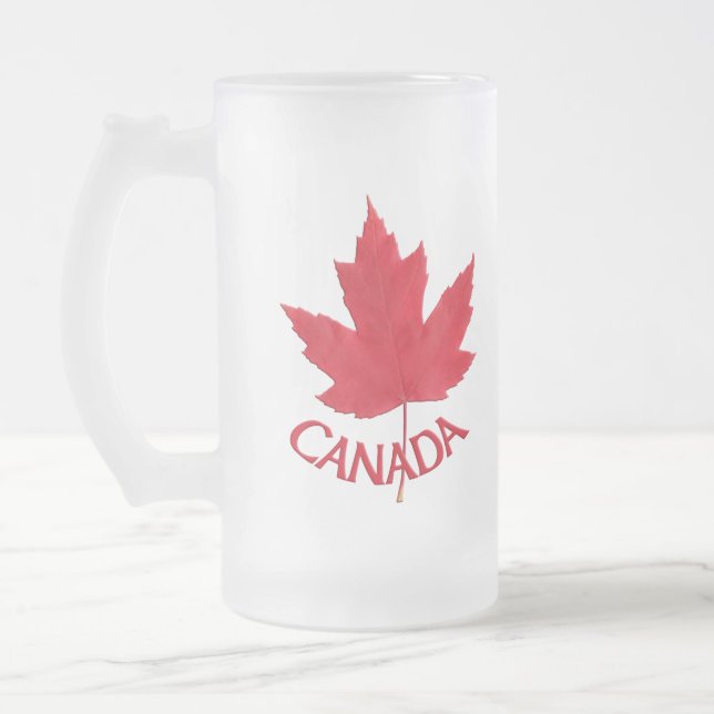 Canada Beer Mug Canada Maple Leaf Souvenir Glasses (Left)