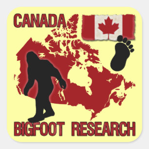 Canada Bigfoot Research Square Sticker